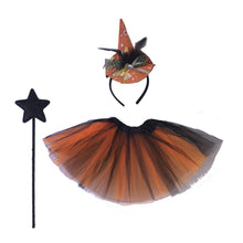 Carica l&#39;immagine nel visualizzatore di Gallery, Set vestito da Streghetta per bambina
