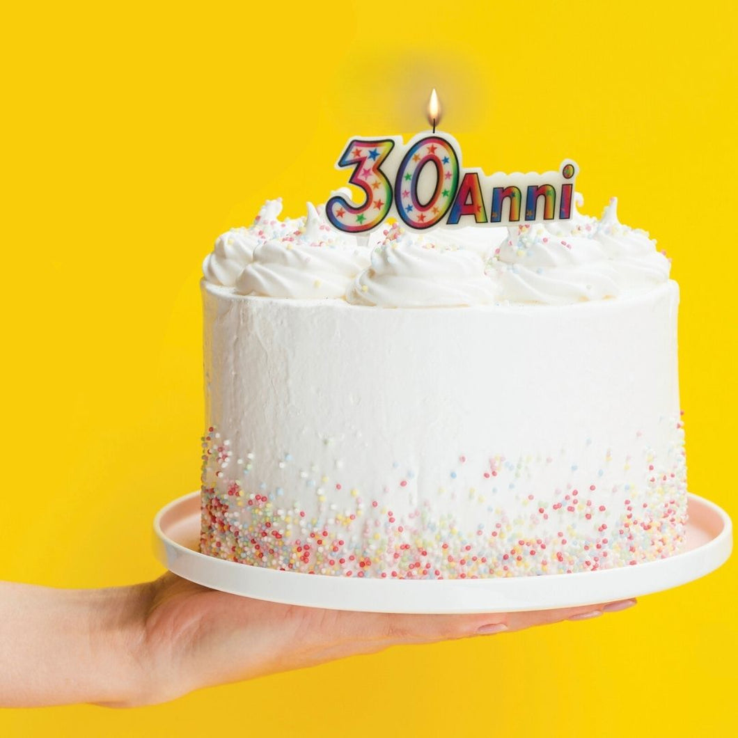Candelina per torta sagomata 30 Anni