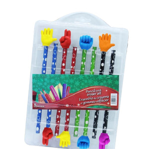Set 12 matite con gomma gesti