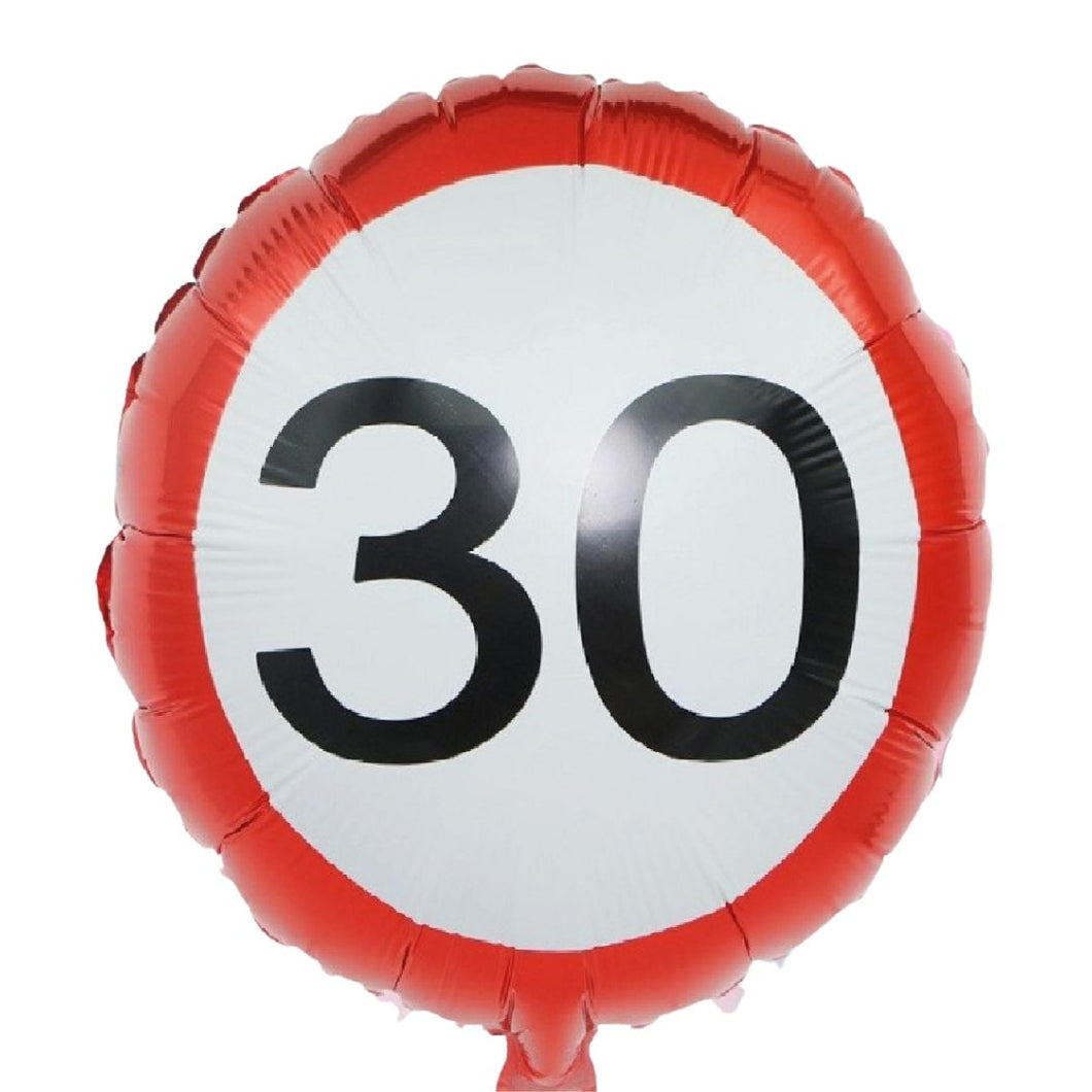 Palloncino cartello stradale 30