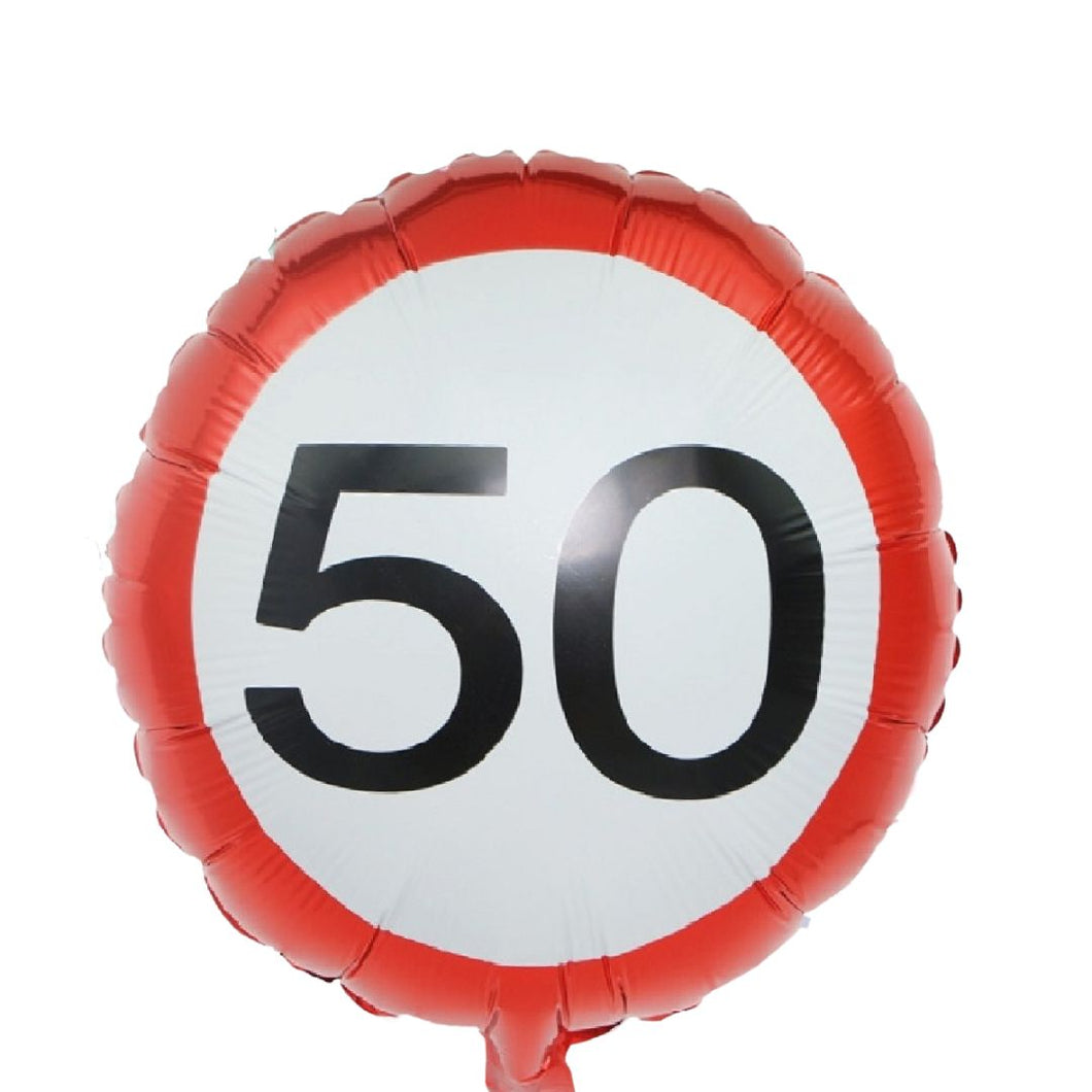 Palloncino cartello stradale 50