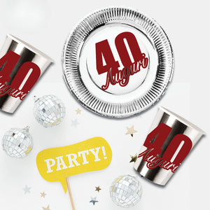 Set bicchieri e piatti argento 40 anni