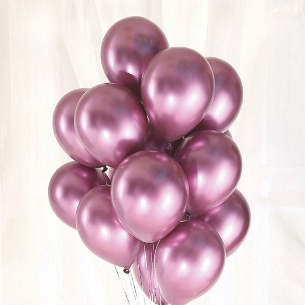 20 palloncini in lattice metallizzati rosa