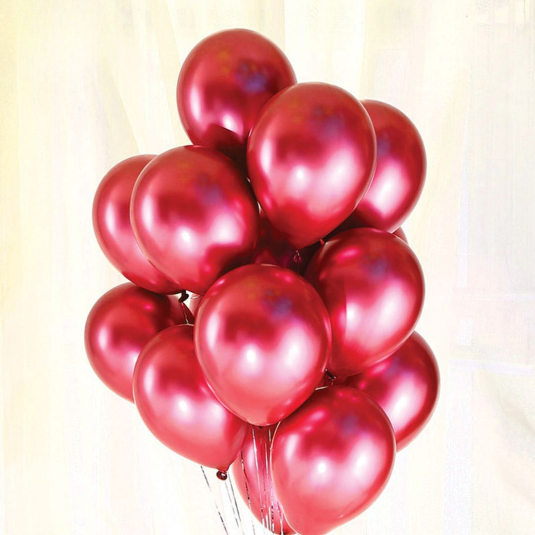 20 palloncini in lattice metallizzati rosso – MOOD MILANO STORE