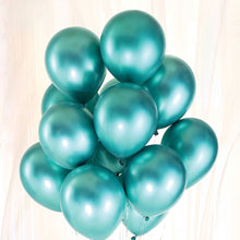Carica l&#39;immagine nel visualizzatore di Gallery, 20 palloncini in lattice metallizzati verde petrolio
