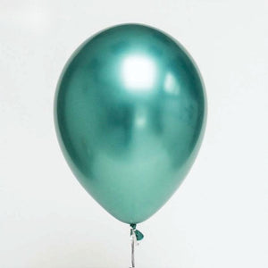 20 palloncini in lattice metallizzati verde petrolio