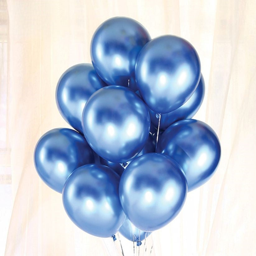 20 palloncini in lattice metallizzati blu