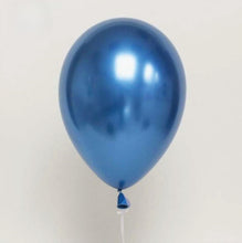 Carica l&#39;immagine nel visualizzatore di Gallery, 20 palloncini in lattice metallizzati blu
