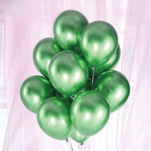 Load image into Gallery viewer, 20 palloncini in lattice metallizzati verde
