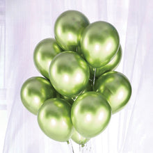 Carica l&#39;immagine nel visualizzatore di Gallery, 20 palloncini in lattice metallizzati verde chiaro
