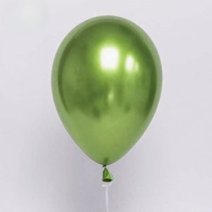 20 palloncini in lattice metallizzati verde chiaro
