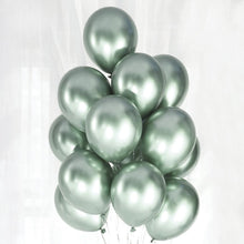 Carica l&#39;immagine nel visualizzatore di Gallery, 20 palloncini in lattice metallizzati verde perla
