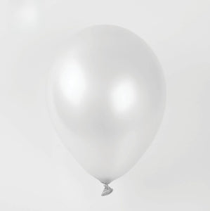20 palloncini in lattice metallizzati bianco