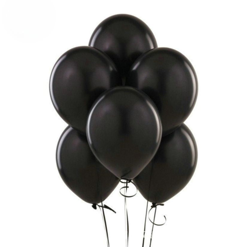 20 palloncini in lattice metallizzati nero