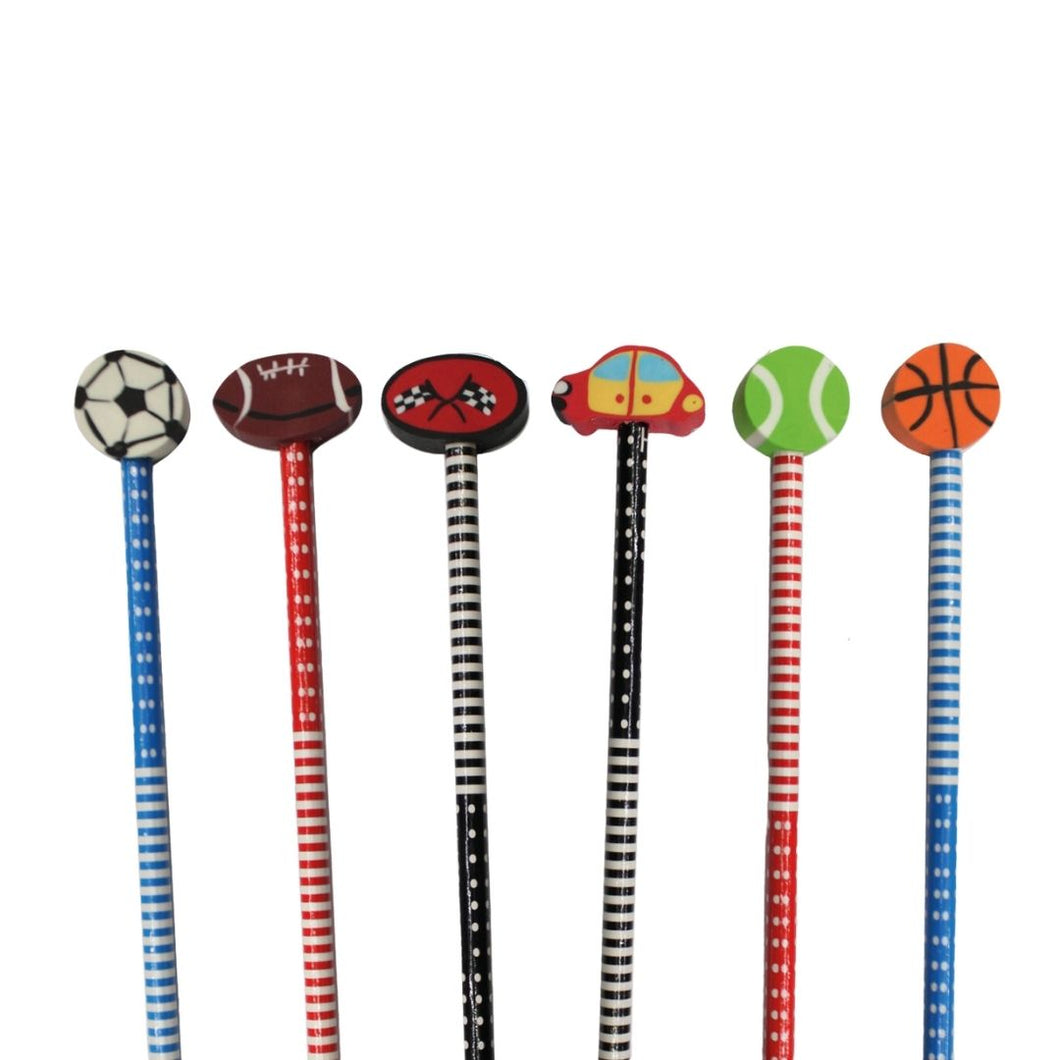 Set 24 matite con gomma sport