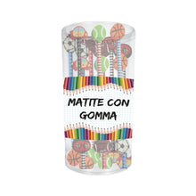 Carica l&#39;immagine nel visualizzatore di Gallery, Set 24 matite con gomma sport
