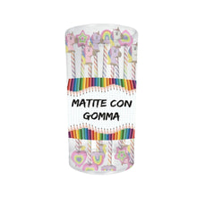 Carica l&#39;immagine nel visualizzatore di Gallery, Set 24 matite con gomma unicorno
