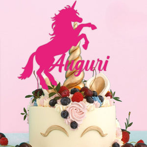 Decorazione cake topper auguri con unicorno – MOOD MILANO STORE