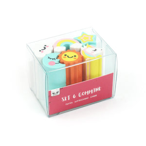 Set 6 gommine unicorno