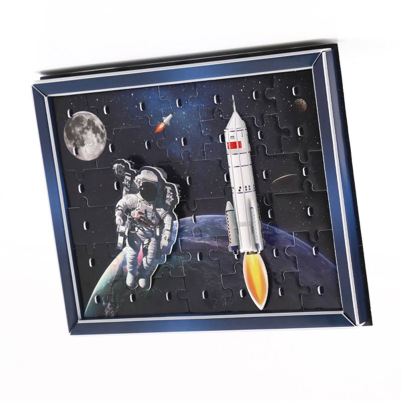 Puzzle Astronauta 3D con cornice