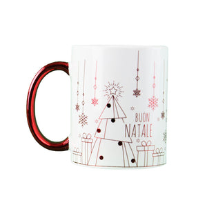 Tazza natalizia con stampa metallizzata