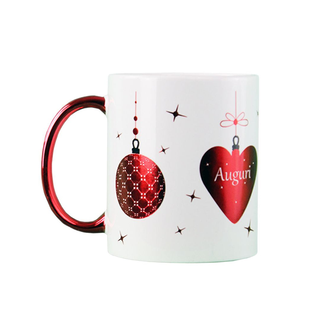 Tazza natalizia con stampa metallizzata
