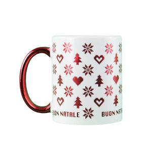 Tazza natalizia con stampa metallizzata