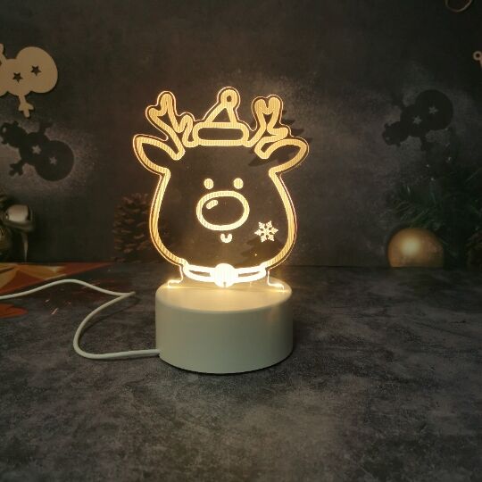 Lampada Sagomata Natalizia Renna Faccione