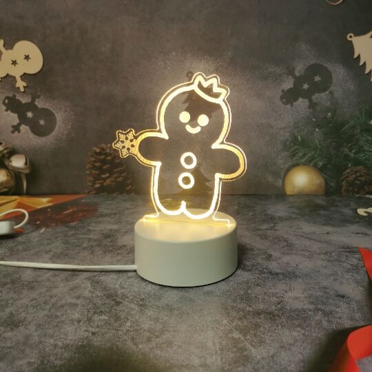 Lampada Sagomata Natalizia Omino di Pan di Zenzero