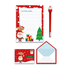 Carica l&#39;immagine nel visualizzatore di Gallery, Letterina di Babbo Natale con busta e penna colorata
