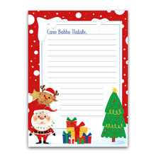 Carica l&#39;immagine nel visualizzatore di Gallery, Letterina di Babbo Natale con busta e penna colorata
