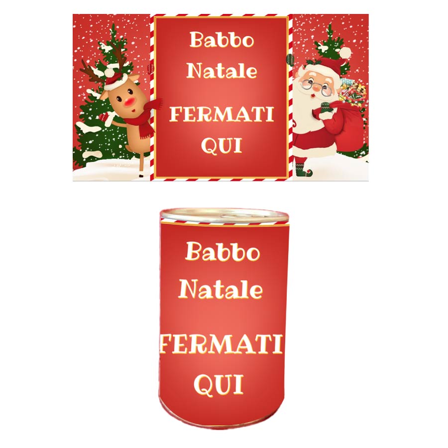 Salvadanaio in latta XL Babbo Natale