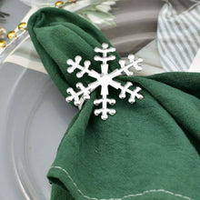 Load image into Gallery viewer, Porta tovagliolo in metallo fiocco di neve
