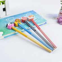Carica l&#39;immagine nel visualizzatore di Gallery, Set 12 matite con gomma animaletto
