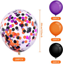 Carica l&#39;immagine nel visualizzatore di Gallery, Set 110 Palloncini viola, arancio, nero con supporto
