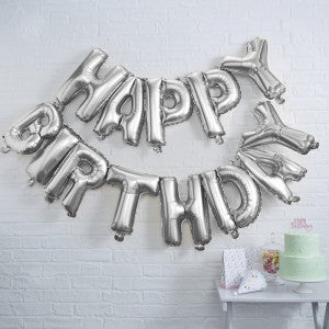 Palloncino lettera argento 35 cm