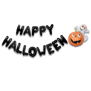 Palloncini Happy Halloween con zucca e fantasma