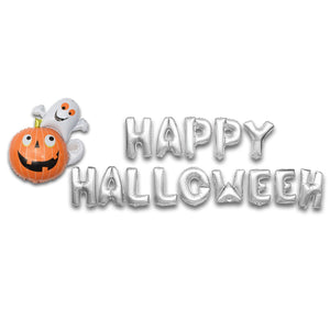 Palloncini Happy Halloween con zucca e fantasma