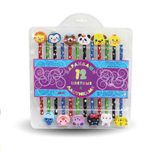 Carica l&#39;immagine nel visualizzatore di Gallery, Set 12 matite con gomma animaletto
