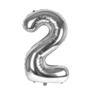 Palloncino numero argento 100 cm