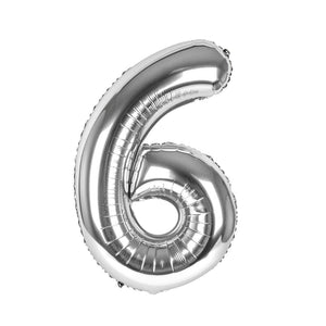 Palloncino numero argento 100 cm