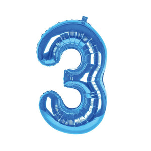 Palloncino numero azzurro 100 cm