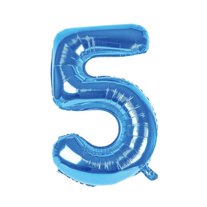 Palloncino numero azzurro 100 cm