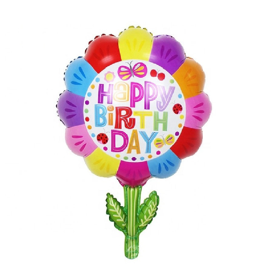 Palloncino fiore happy birthday