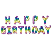 Carica l&#39;immagine nel visualizzatore di Gallery, Palloncini Happy Birthday Arcobaleno
