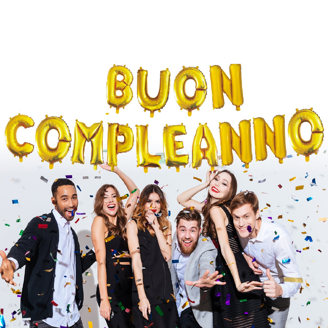 Palloncini buon compleanno oro