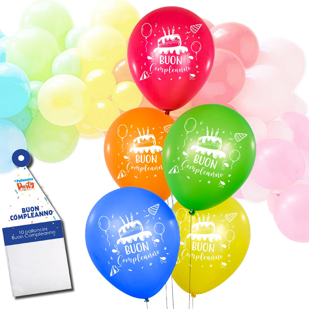 Set 10 palloncini buon compleanno – MOOD MILANO STORE