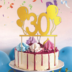 Decorazione cake topper 30 anni