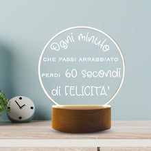 Carica l&#39;immagine nel visualizzatore di Gallery, Lampada Serigrafata &quot;Ogni minuto&quot;
