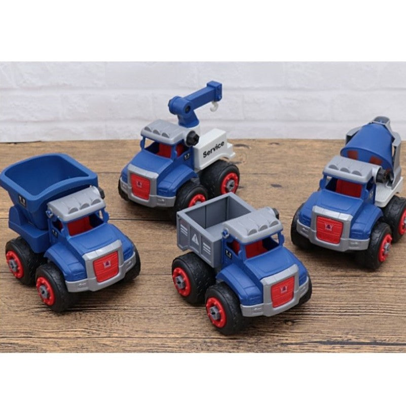 Set costruzioni in valigia blu